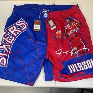 Allen Iverson Philadelphia 76ers Player Burst Mesh Shorts